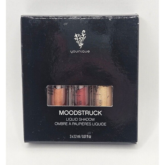 Younique Moodstruck Liquid Eyeshadow Trio Gold Burgandy Copper New in Box - Picture 1 of 5